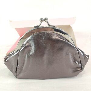 New Avon Crusade For Change Coin Purse Metallic Light Bronze Pinch Clasp Closure